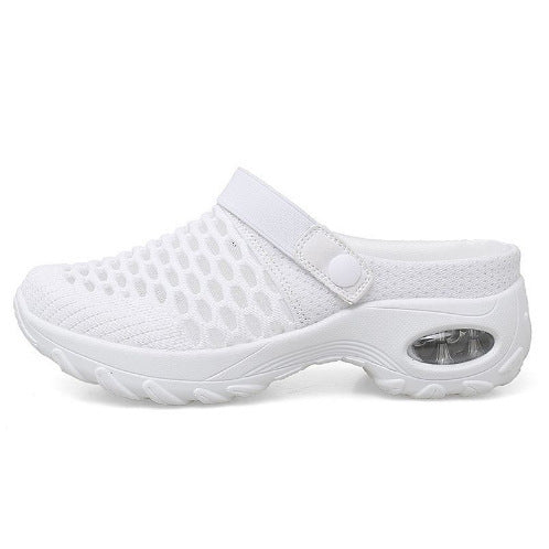 Damen Atmungsaktive Strick-Clogs mit verstellbarem Fersenriemen und stoßdämpfender Komfortsohle Drune