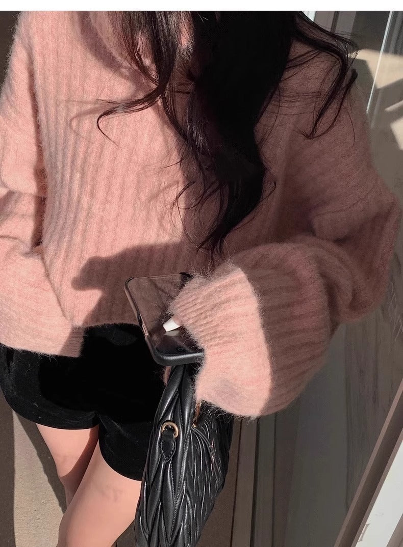 Damen Kuscheliger Rollkragenpullover mit strukturiertem Strickmuster Drune