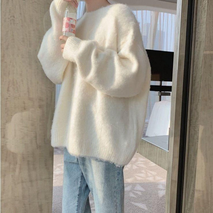 Damen Oversized Strickpullover mit Rippdetails Drune