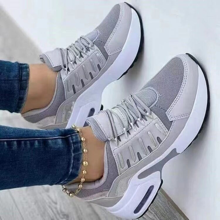 Damen Chunky-Plateau-Sneaker mit luftgepolsterter Sohle und atmungsaktivem Mesh-Obermaterial Drune