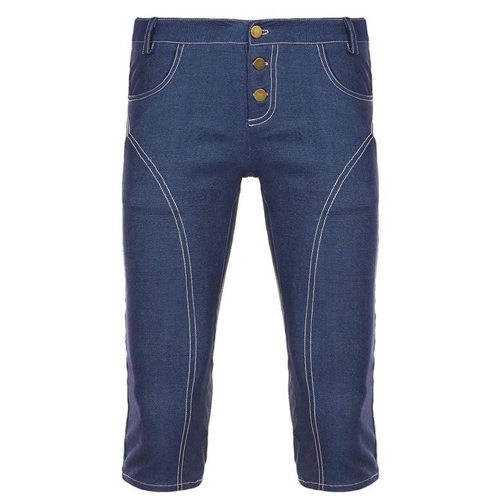 Damen Denim Crop-Top mit modischem Schnitt und verstellbaren Trägern Drune