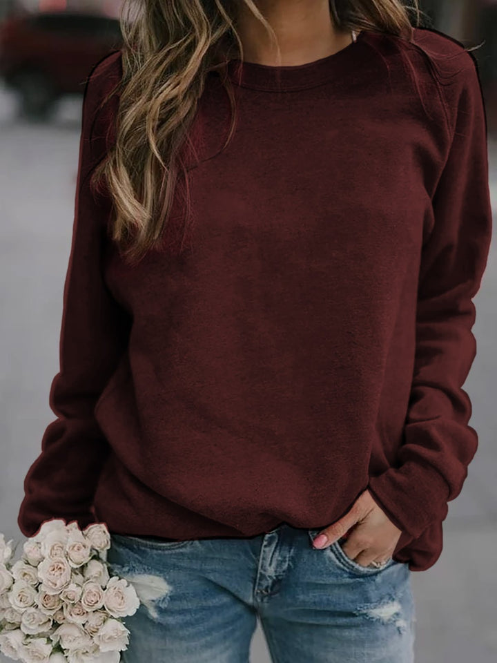 Damen Freizeit Oversized Sweatshirt mit Rundhalsausschnitt und Raglanärmeln Drune