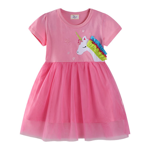 Mädchen Tüllkleid mit Einhornapplikation Drune