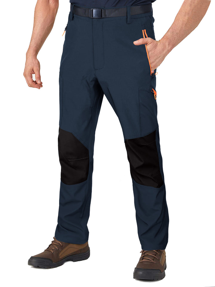 Men's  reinforced articulated hiking work trousers with zip utility pockets and abrasion-resistant knee panels Drune