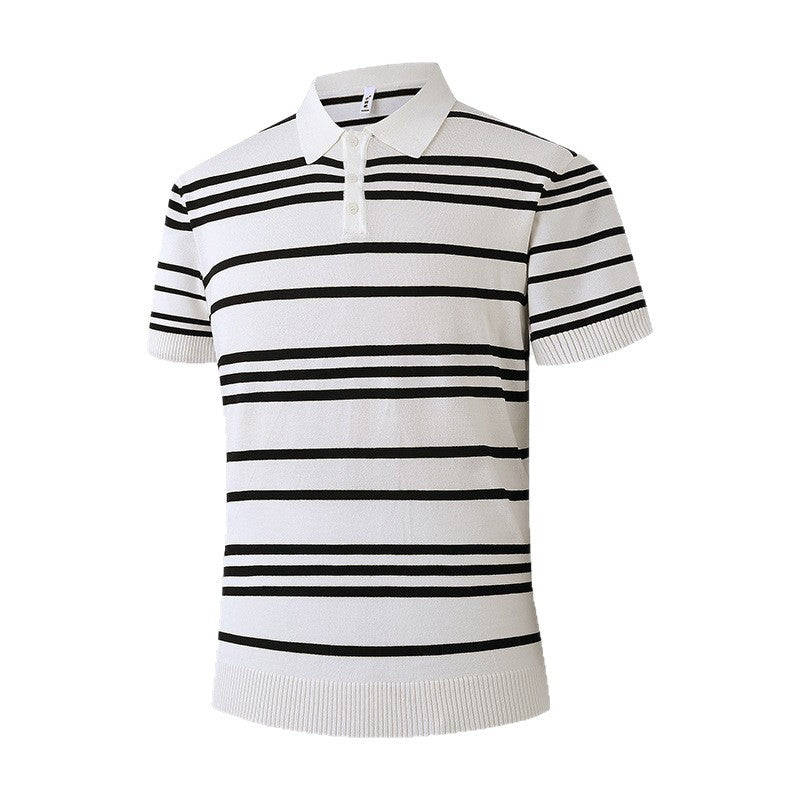 Herren Modisches kurzärmliges Poloshirt mit Streifen Drune