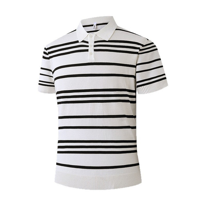 Herren Modisches kurzärmliges Poloshirt mit Streifen Drune
