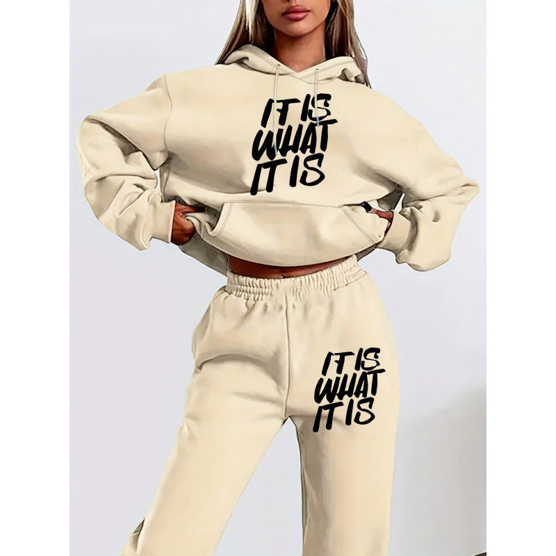 Damen Sweatshirt und Jogginghose Set Drune