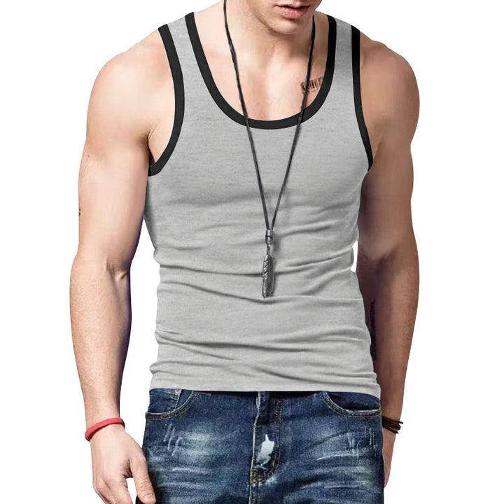 Herren sportliches Tanktop mit Kontraststreifen Drune