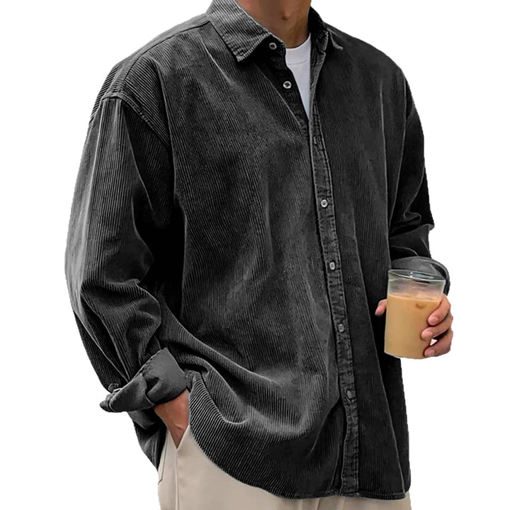 Herren nan oversized Cordhemd mit feiner Breitcord-Struktur und entspannter Silhouette Drune