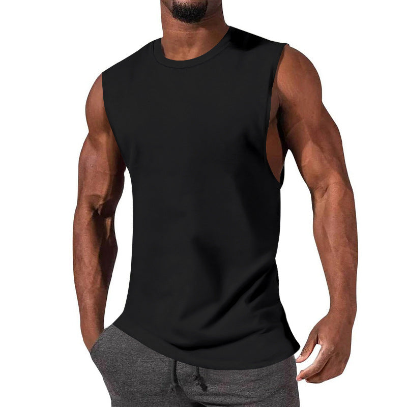 Herren ärmelloses Sport-Tanktop aus atmungsaktiver Baumwolle mit modernem Schnitt Drune
