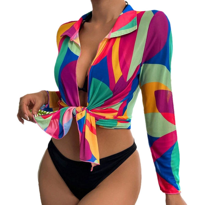 Damen Longsleeve Hemdbluse Drune