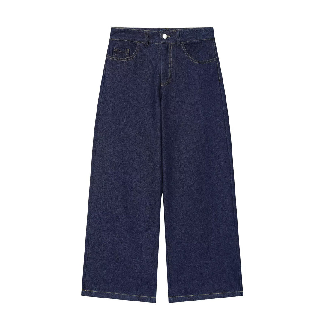 Damen Hochtaillierte Jeanshose kurz geschnitten mit weitem Bein und Fünf‑Taschen‑Schnitt Drune