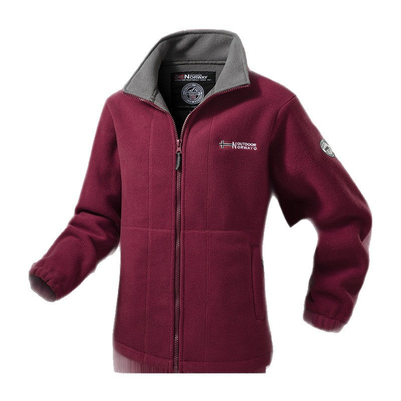 Damen Fleecejacke mit Stehkragen, windabweisender Struktur & verstellbarem Kordelzugsaum Drune