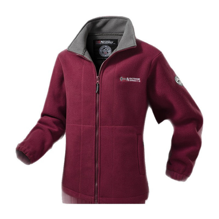 Damen Fleecejacke mit Stehkragen, windabweisender Struktur & verstellbarem Kordelzugsaum Drune
