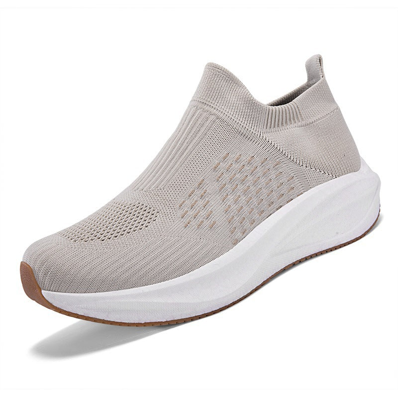 Damen Strick-Slip-On Sneaker mit nahtlosem Elastikschaft und dämpfender Plateau-Sohle Drune