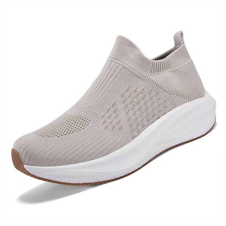 Damen Strick-Slip-On Sneaker mit nahtlosem Elastikschaft und dämpfender Plateau-Sohle Drune