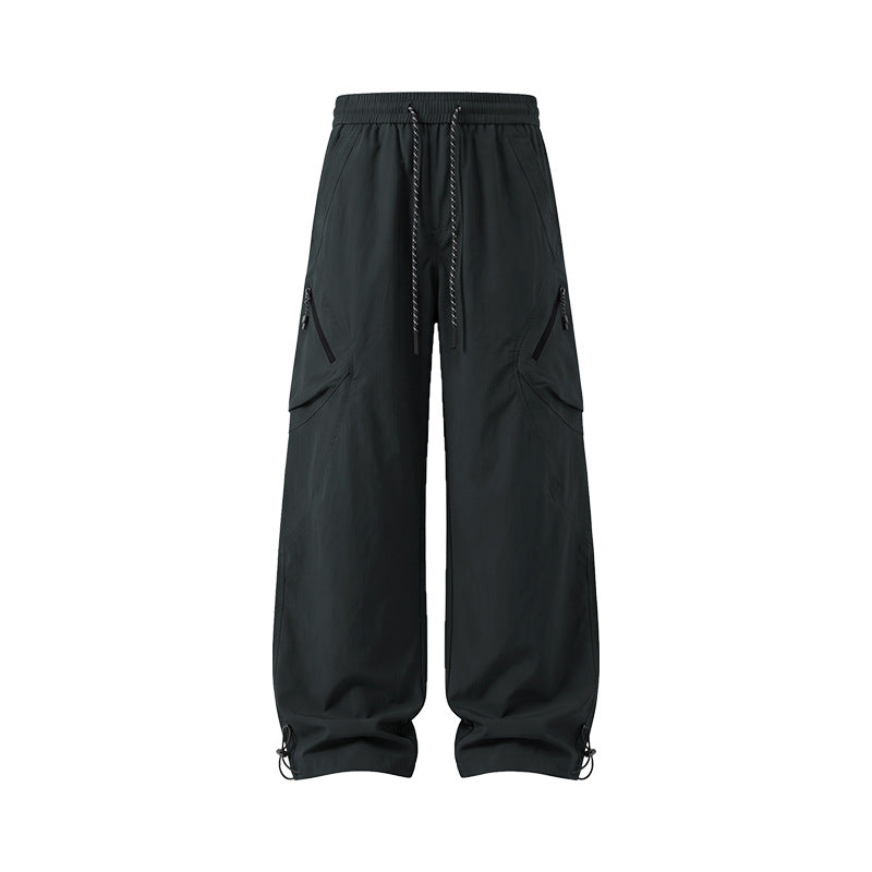 Herren weite Technical Utility-Cargo-Hose mit Tunnelzugbund und multifunktionalen Taschen Drune