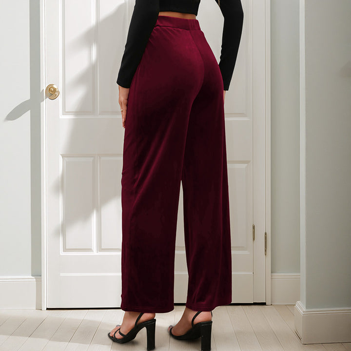 Damen Elegante weite Samthosen Drune