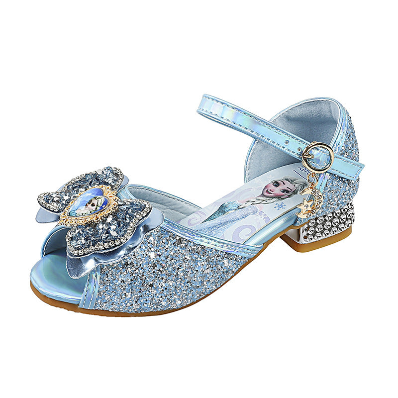 Mädchen Glitzernde Prinzessinnen Ballerinas mit dekorativem Blumenmotiv Drune