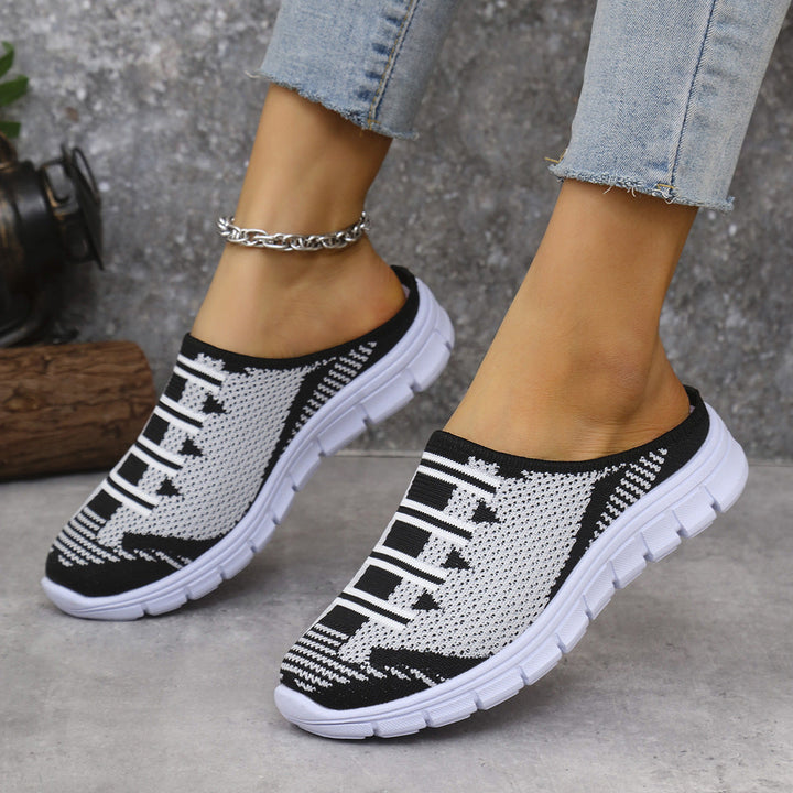 Damen luftige Sneaker-Pantoletten mit rutschfester Sohle Drune