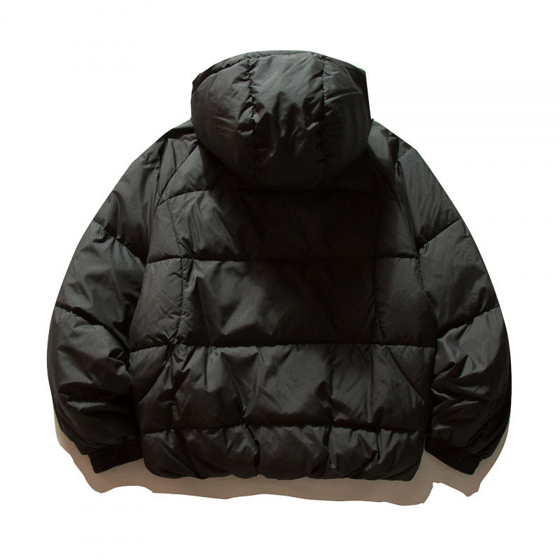 Unisex Oversize Thermo‑Pufferjacke im Boxy‑Cut mit Kapuze und Raglanärmeln Drune