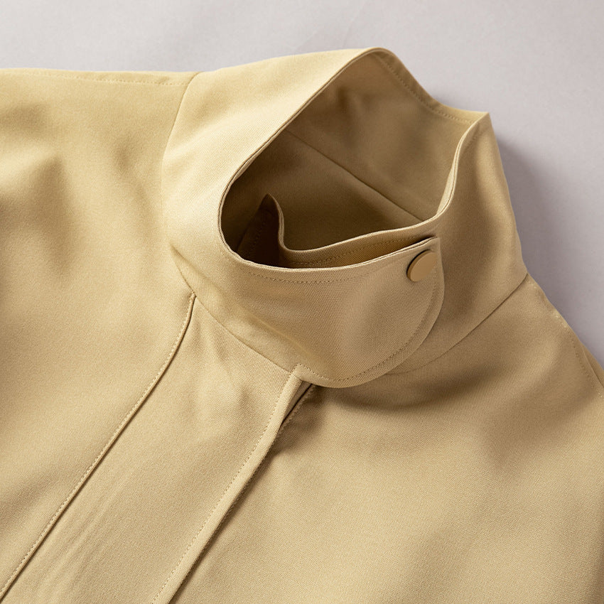 Damen Trenchcoat mit Bindegürtel und abnehmbarem Cape-Detail Drune