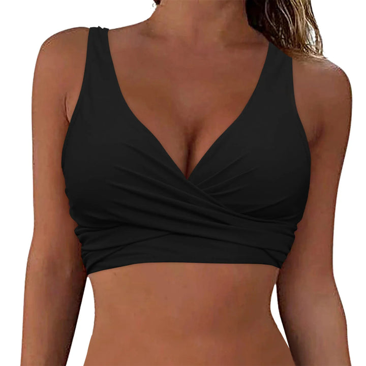 Damen komfortables Wickel-Bikinioberteil Drune