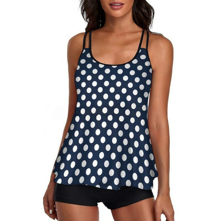 Damen Sportliches Tankini-Set mit bequemem Shorts und verstellbaren Trägern Drune