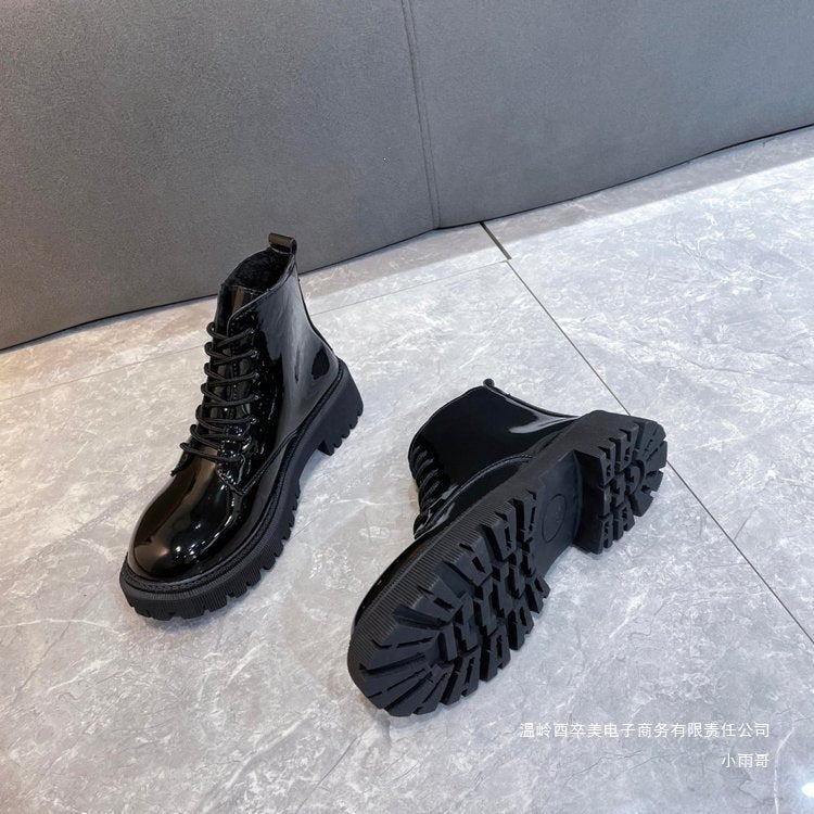 Damen Plateau-Schnürstiefelette mit robuster Profilsohle Drune