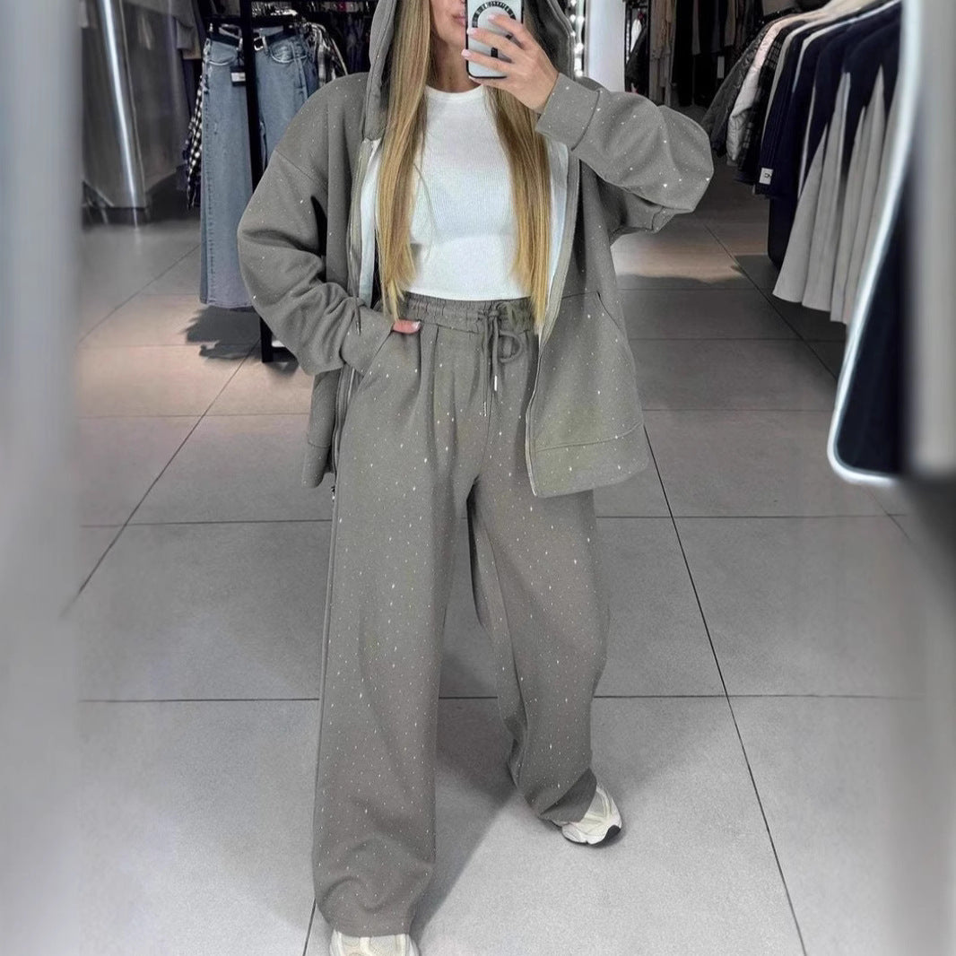 Damen Lässiges Hoodie- und Jogginghosen-Set aus hochwertigem Material mit praktischem Schnitt Drune