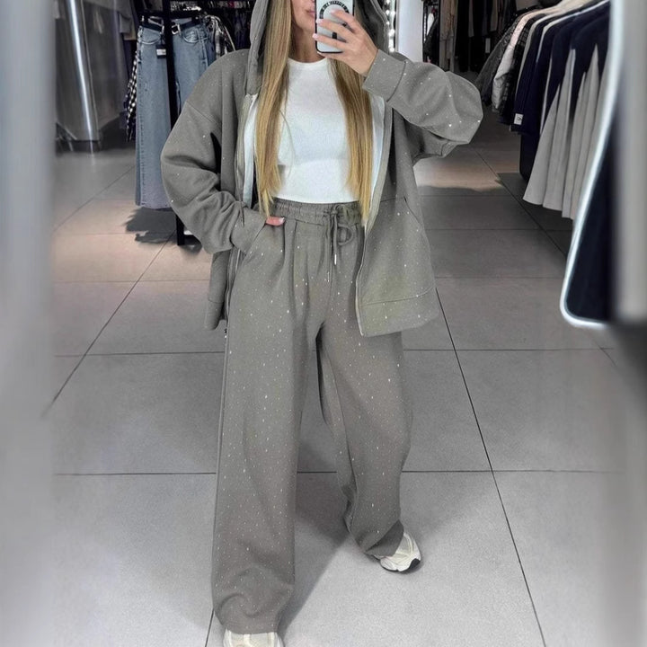 Damen Lässiges Hoodie- und Jogginghosen-Set aus hochwertigem Material mit praktischem Schnitt Drune