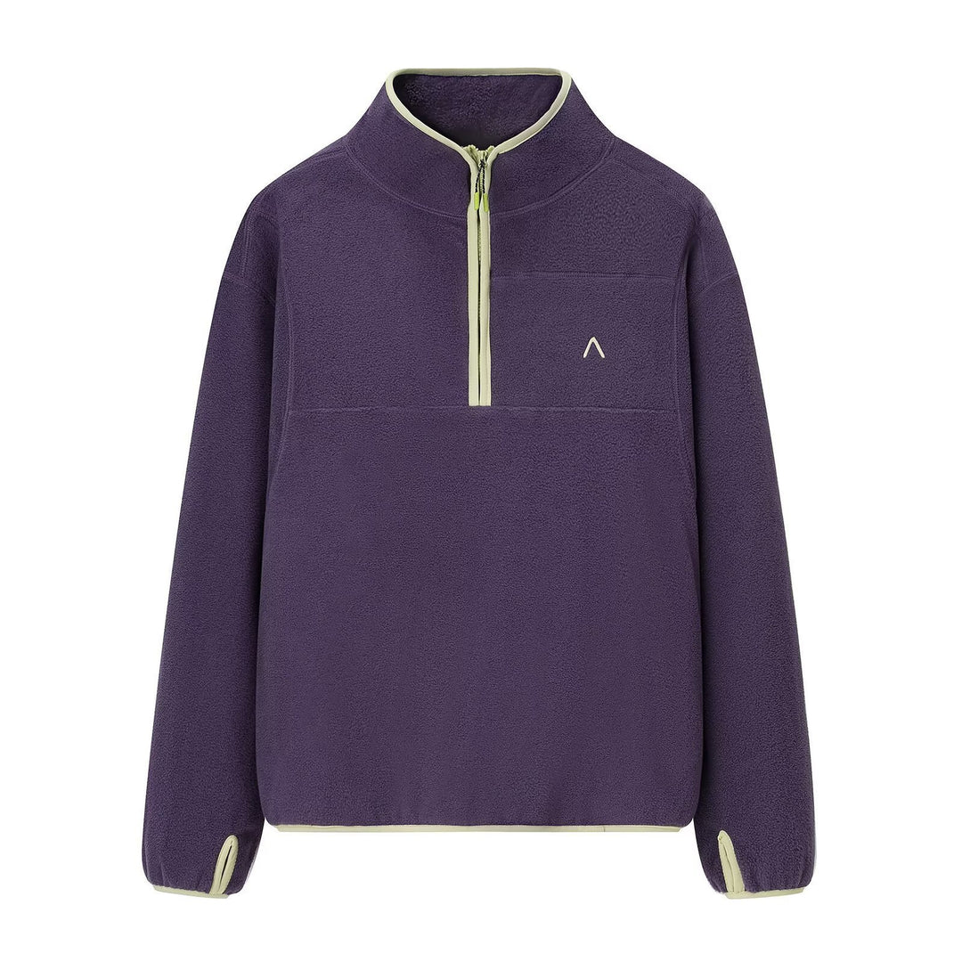 Damen Fleece-Pullover mit hoher Kragenlösung und praktischen Reißverschlussdetails Drune