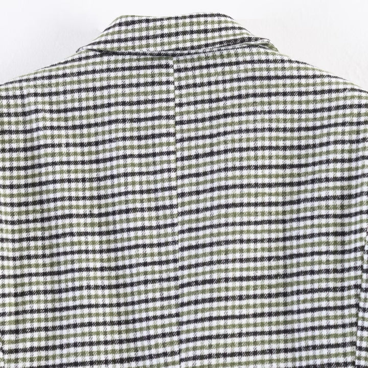 Damen Zweireihiger Hahnentritt-Blazer mit Schwalbenschwanz-Saum und Reverskragen Drune