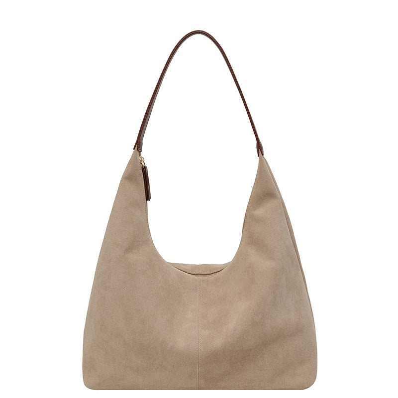 Damen Wildleder-Effekt Slouchy Hobo Tasche Drune