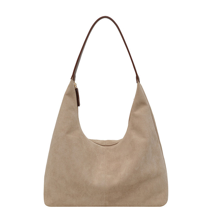 Damen Wildleder-Effekt Slouchy Hobo Tasche Drune