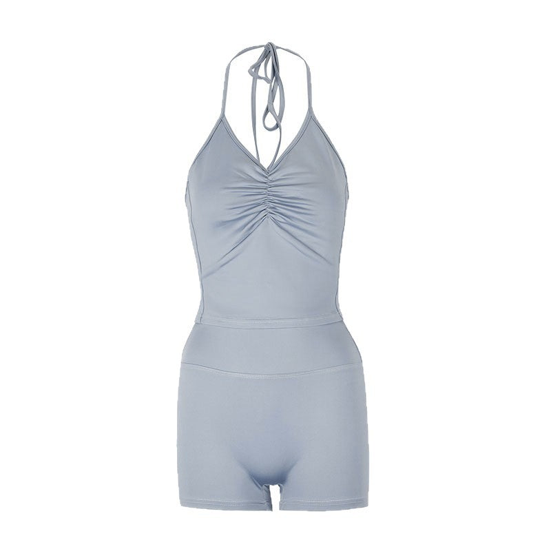 Damen Sportlicher Badeanzug mit raffiniertem Rüschendesign und flexiblen Trägern Drune