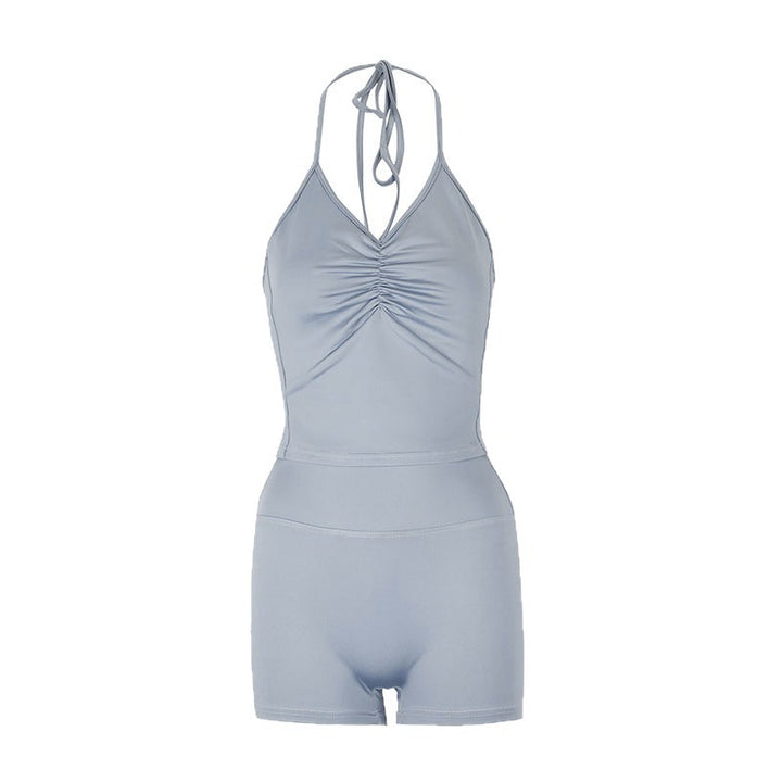 Damen Sportlicher Badeanzug mit raffiniertem Rüschendesign und flexiblen Trägern Drune