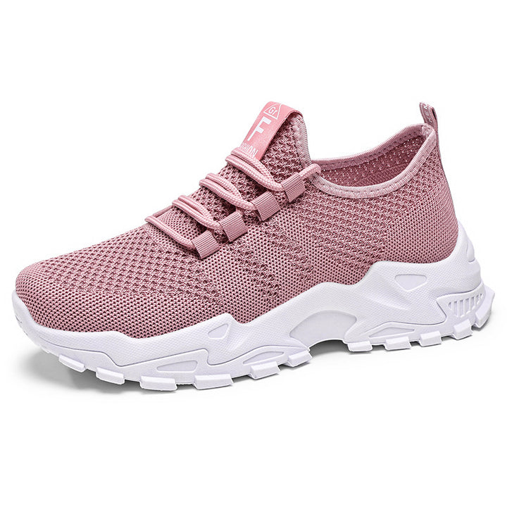Damen nan atmungsaktive Strick-Slip-On Sneaker mit sockenähnlichem Schaft und profiliertem Plateau-Absatz Drune