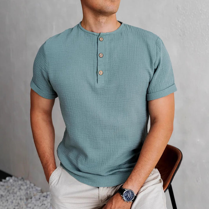 Herren kurzärmliges Baumwollhemd Drune