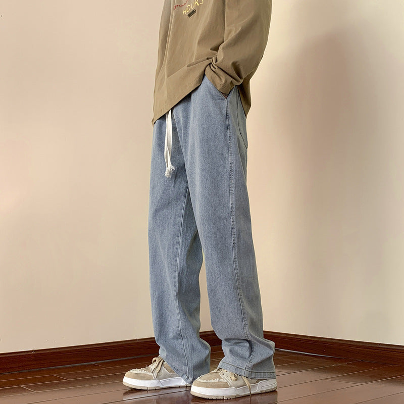 Herren Bequeme Denim-Hose mit elastischem Bund Drune