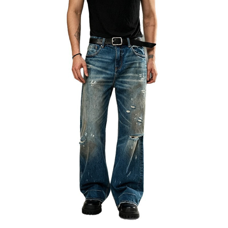 Herren Weite, Ripped Jeans Drune