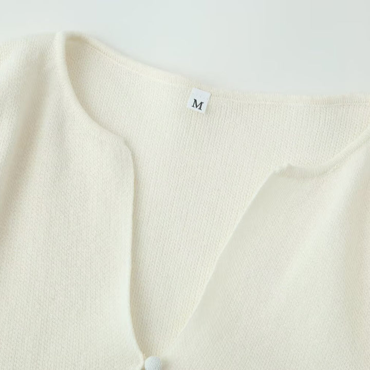 Damen plissiertes Midi-Kleid mit V-Ausschnitt Drune