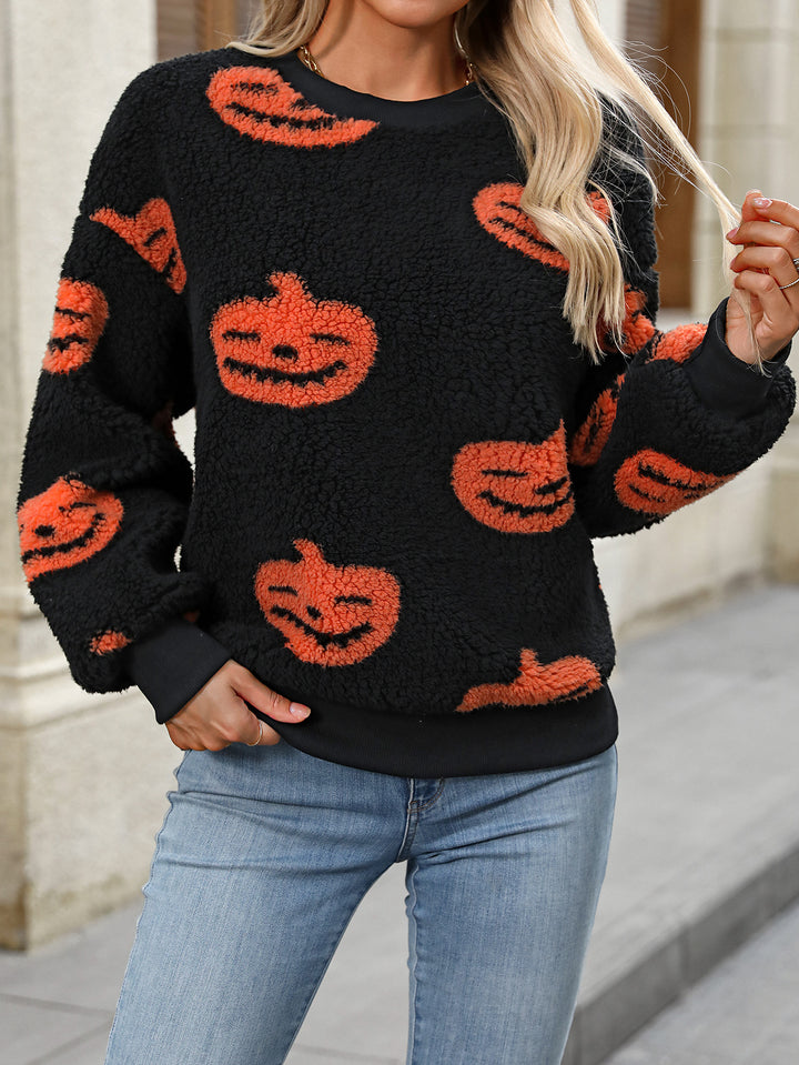 Damen Kuscheliger Sweatshirt mit Halloween-Motiv Drune