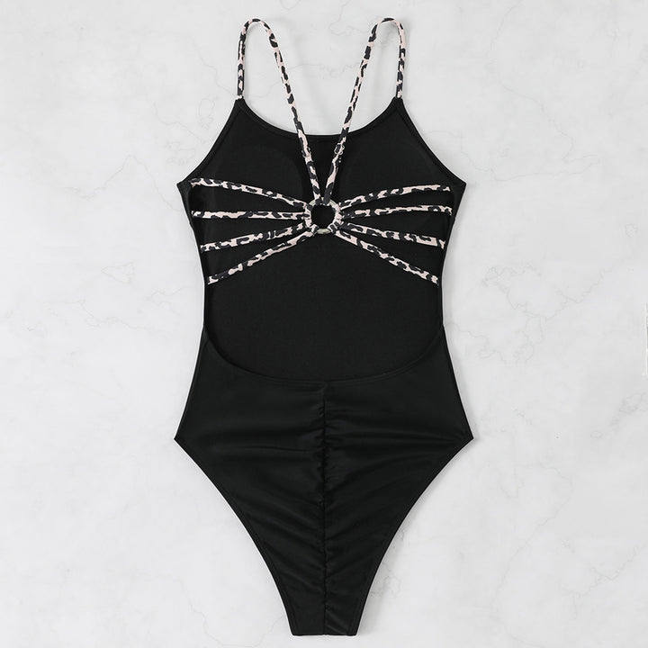 Damen Einteiliger Badeanzug mit Raffungen und Cut-Outs Drune