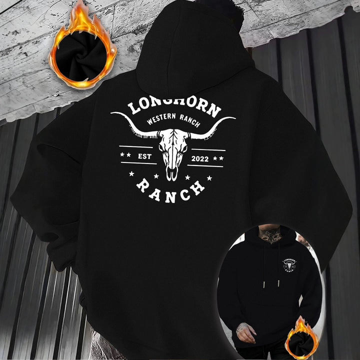 Herren Komfortabler Kapuzenpullover mit markantem Druck Drune