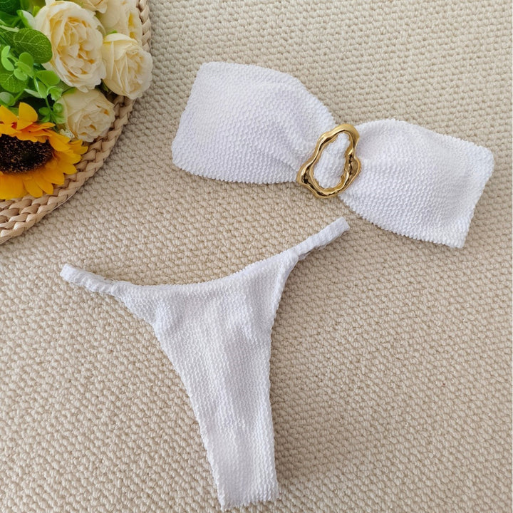 Damen Bandeau-Bikini mit elegantem Schmuckdetail Drune