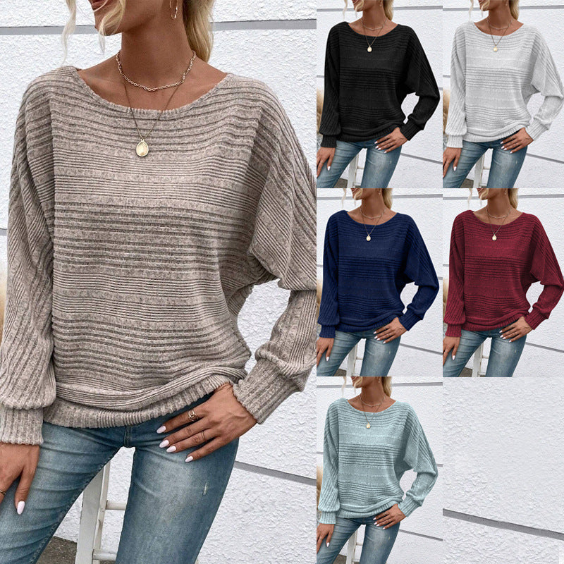 Damen Komfortabler Strickpullover Drune