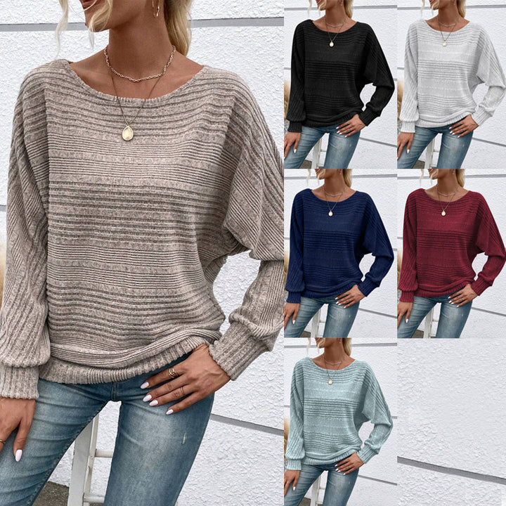 Damen Komfortabler Strickpullover Drune