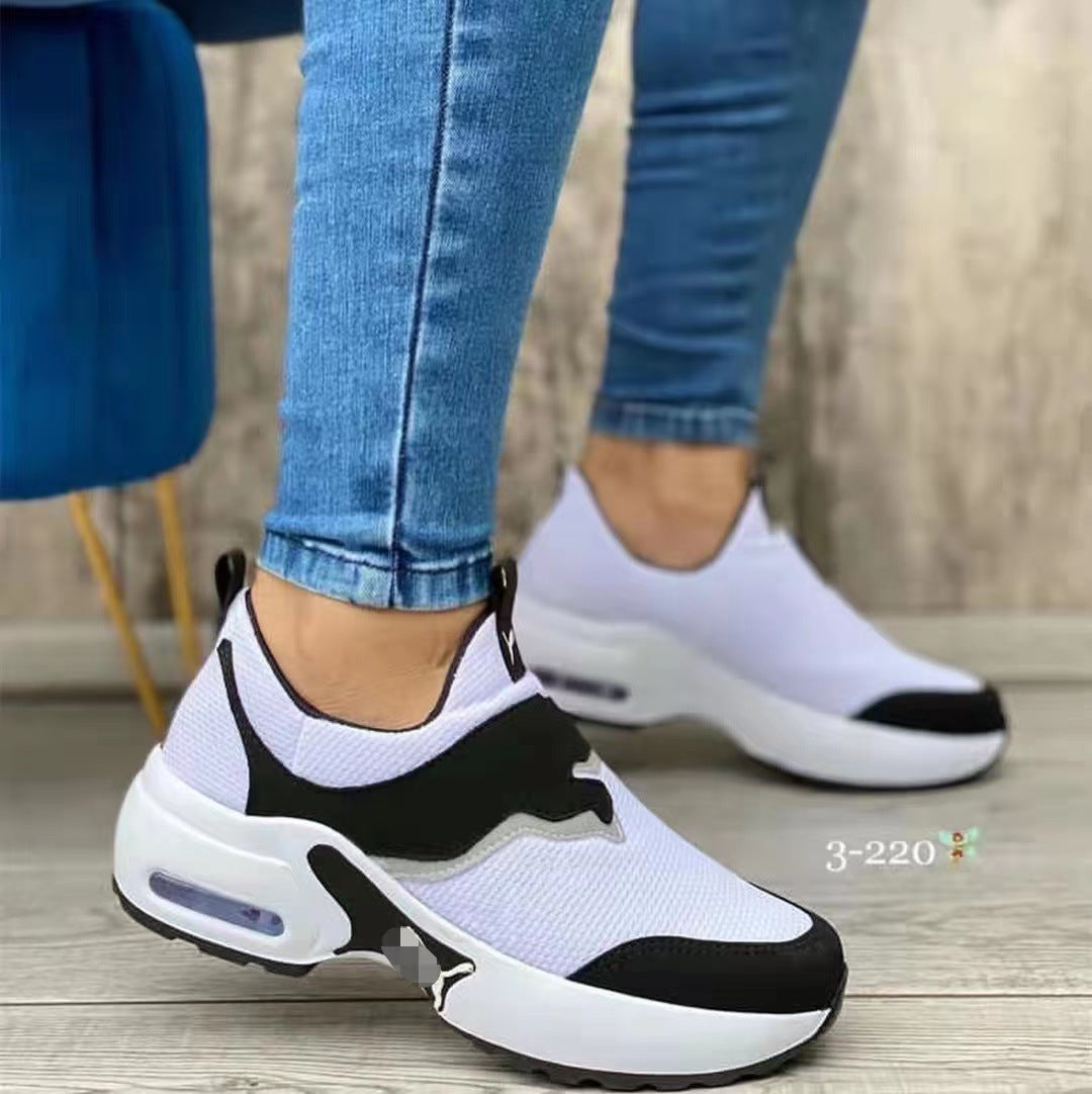 Damen Slip-On Plateausneaker mit Luftkammer und gestricktem Obermaterial Drune