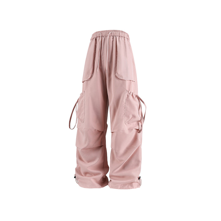 Herren Oversized Cargo‑Bundhose im Baggy‑Utility‑Cut mit Elastikbund, Klapptaschen und verstellbaren Saumabschlüssen Drune
